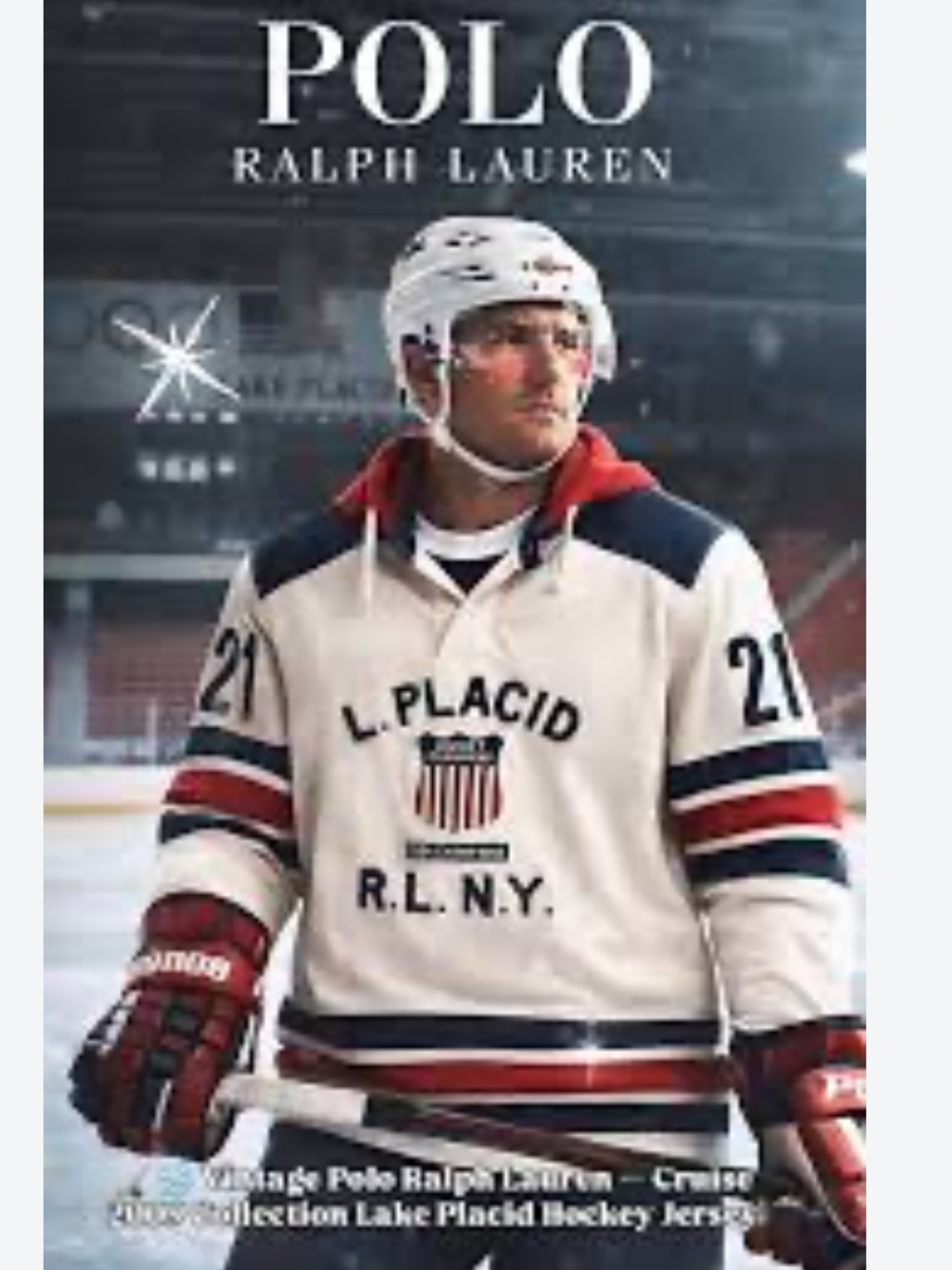 Rare VTG Ralph Lauren Lake Placid Hockey Jersey Cruise Collection
